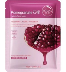 Тканевая маска для лица с экстрактом граната. Омоложение и увлажнение. 30гр.